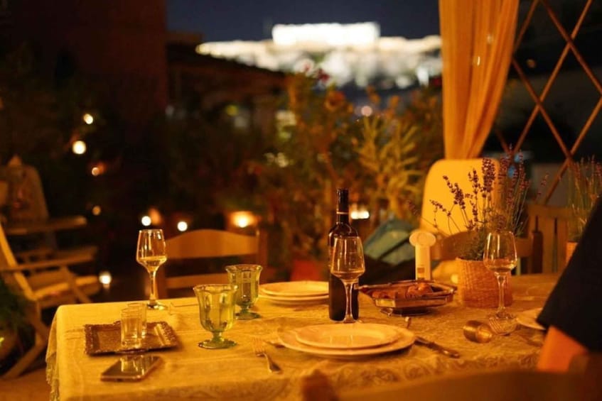 Picture 1 for Activity Athens: 7-Course Dinner and Wine Pairing with Acropolis View