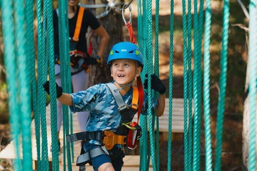 Guided Tree Ropes Course Experience in Majura Pines