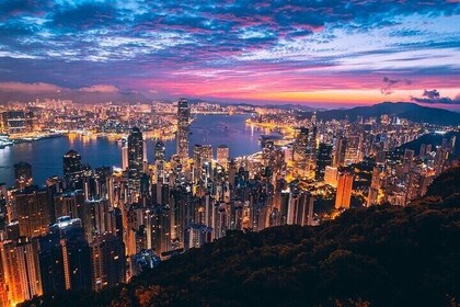 Tour notturno classico della città di Hong Kong