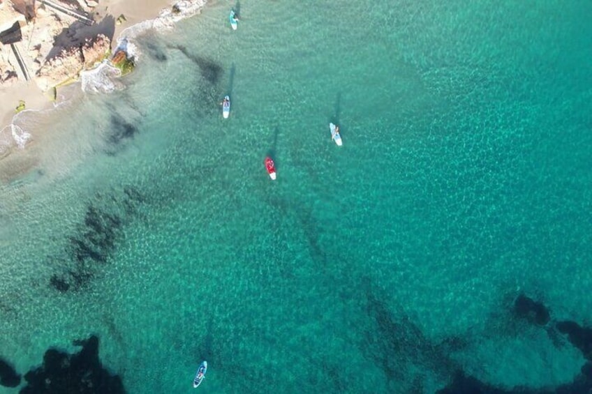 Excursion to Cala Salada, Punta Galera and Cala Saladeta paddle surf