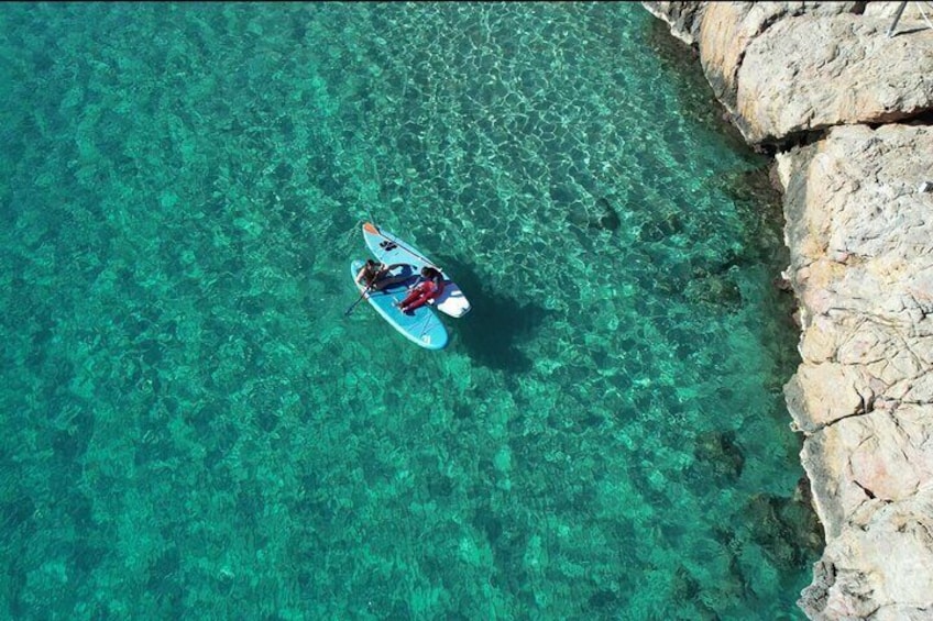 Excursion to Cala Salada, Punta Galera and Cala Saladeta paddle surf