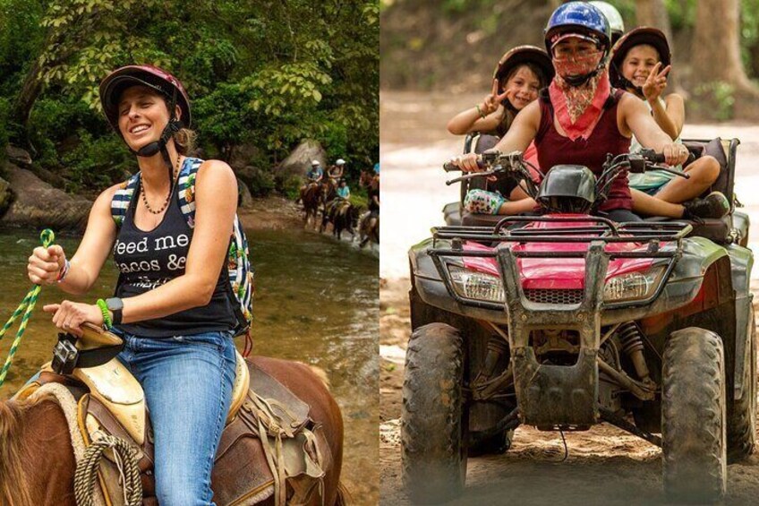 Combo Horseback Riding in Vallarta with ATV and Ziplines.