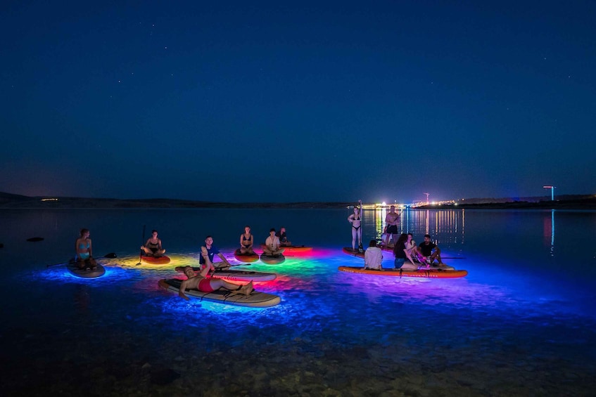 Picture 1 for Activity Novalja: Glowing Standup Paddleboard Guided Night Tour