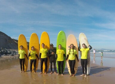 Biarritz: 1,5 timmars grupplektion i surfing