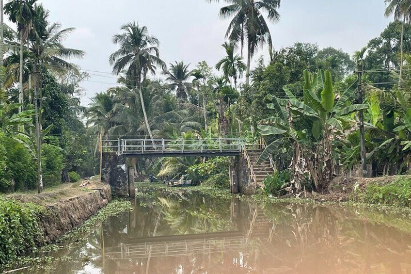 Shikara under bridge