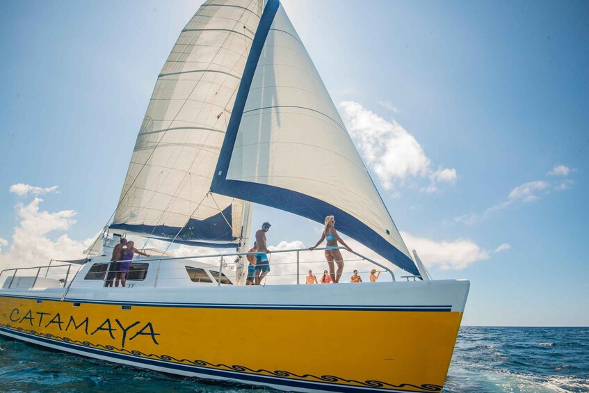 4-Hour Luxury Catamaran Cruise from Puerto Aventuras