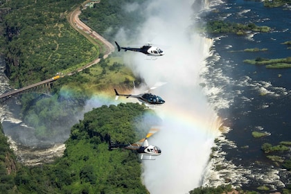 Livingstone: Helikopterflyg till Victoriafallen