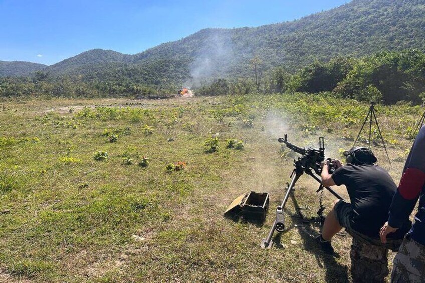 50 caliber mountainous shooting range Cambodia
