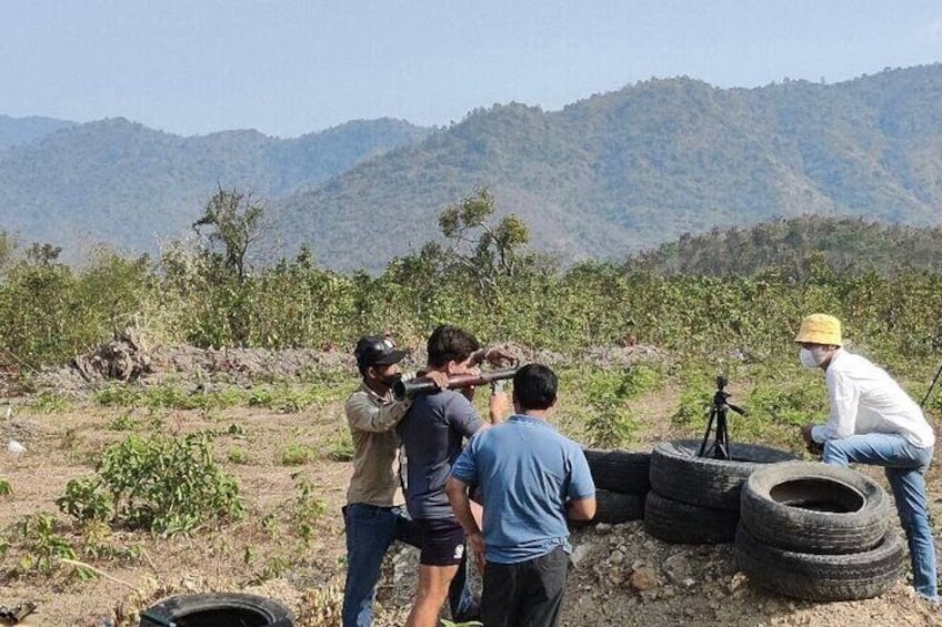 aiming for target RPG Cambodai