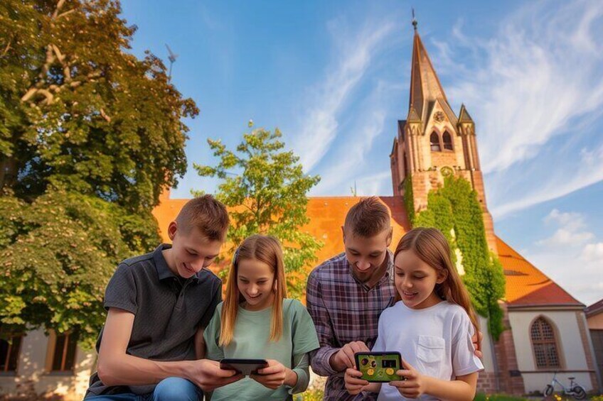 Audiobook City Rally in Rostock's Old Town