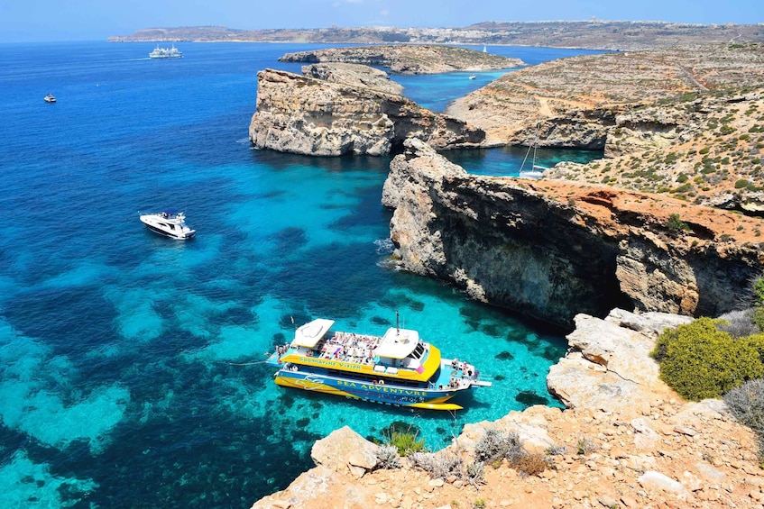 Picture 5 for Activity Comino: Blue Lagoon, Crystal Lagoon, and Seacaves Tour