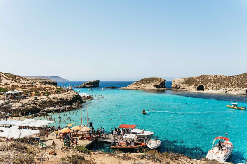 Picture 19 for Activity Comino: Blue Lagoon, Crystal Lagoon, and Seacaves Tour