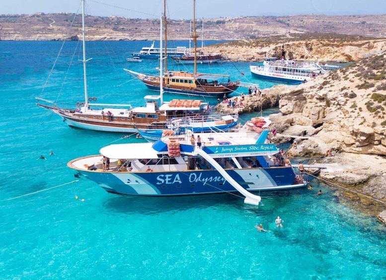 Picture 1 for Activity Comino: Blue Lagoon, Crystal Lagoon, and Seacaves Tour