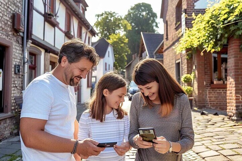 Private audio book city rally around the fortress Zons in Dormagen