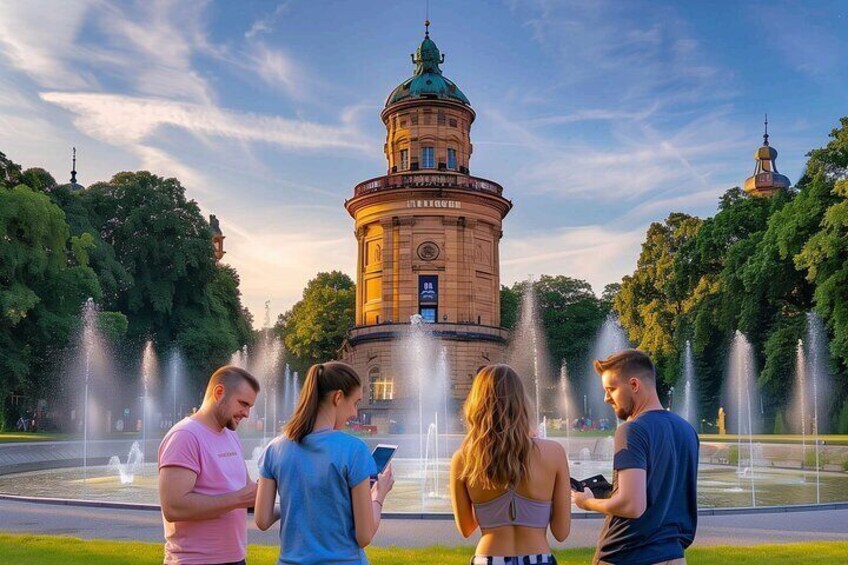 Audiobook City Rally in Mannheim's Old Town