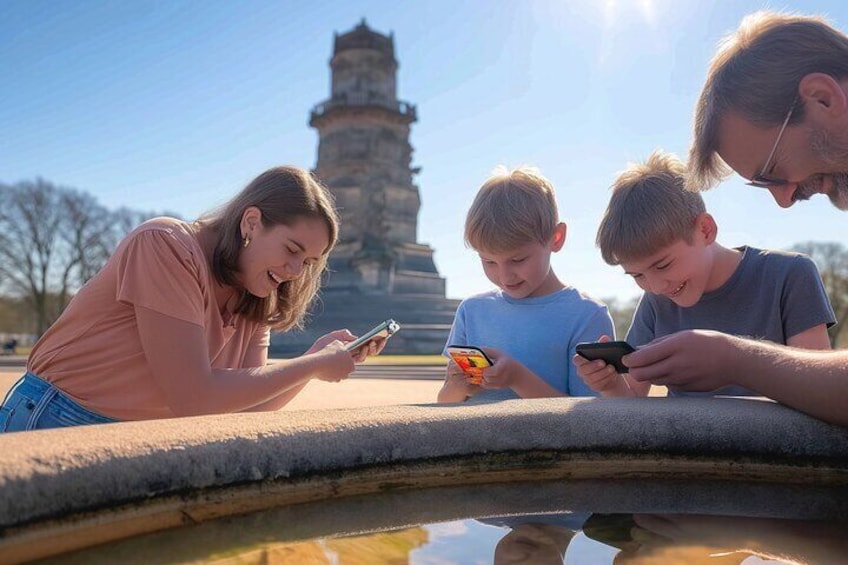 Audiobook City Rally at the Battle of the Nations Monument in Leipzig