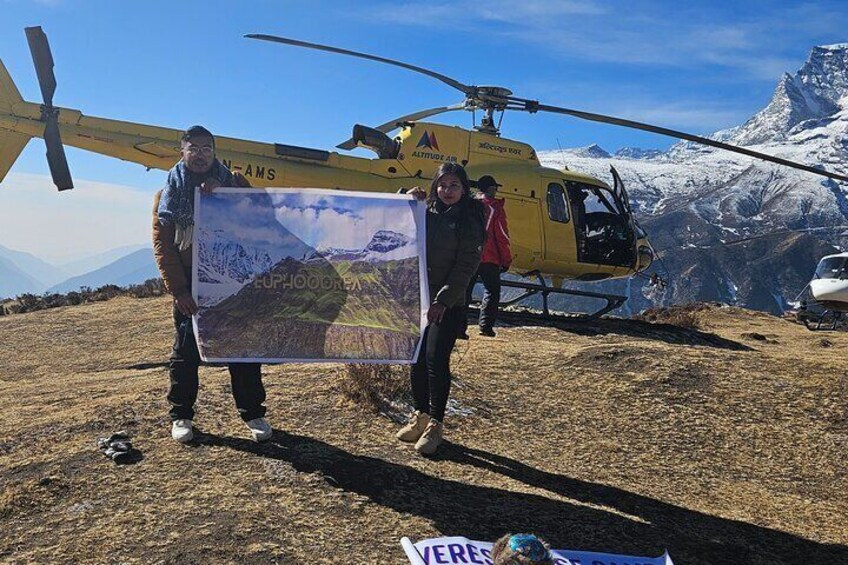 Everest base camp helicopter tour with Guarenteed Landing