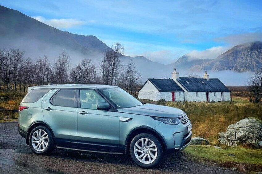 The Duke looking proud at Black Rock Cottage - Glencoe