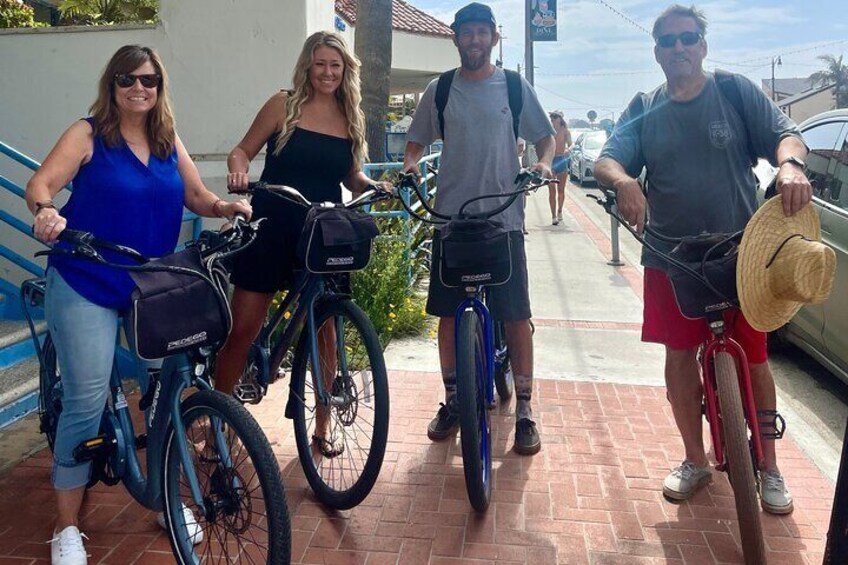 Group of 4 getting ready on their e-bikes for an experience they won't forget!