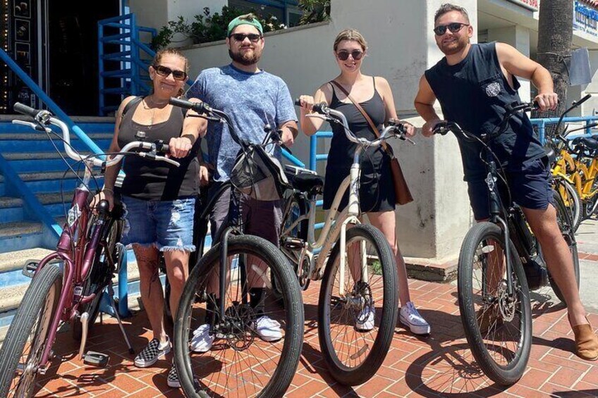 This group of friends are ready to take off and soak the South Bay sun while they ride our quality electric bikes!