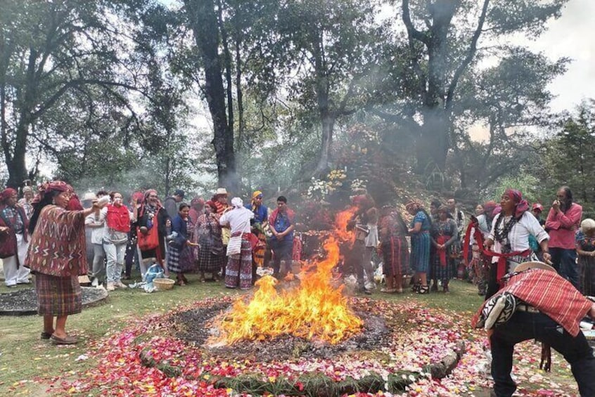 Celebration with Mayan Priests