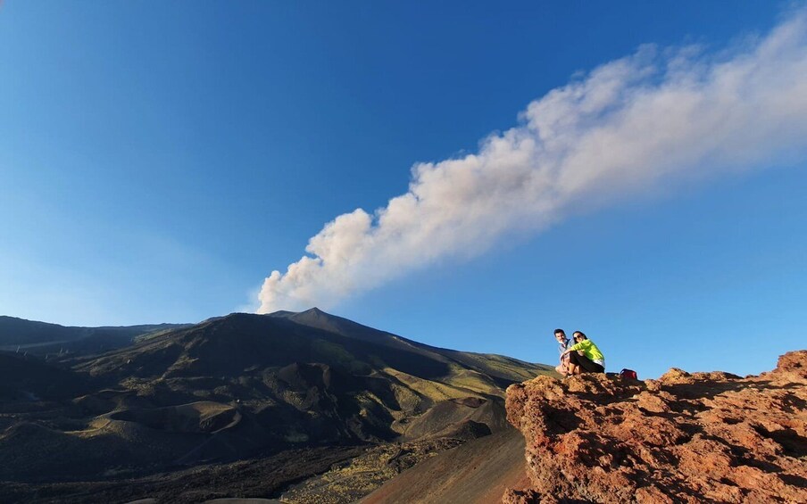 From Taormina: Etna Tour with Hiking, Cave Visit, & Tastings