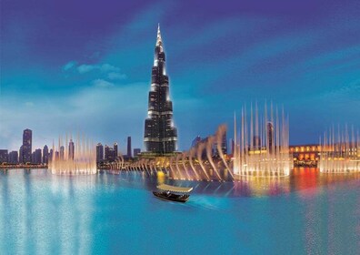 Dubai: Burj Khalifa Lake Ride and Fountain Show