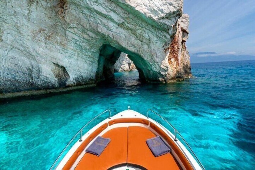 Private day tour with Captain to Blue Caves Zakynthos