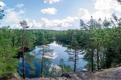 Helsinki: Nuuksio National park hiking with campfire lunch