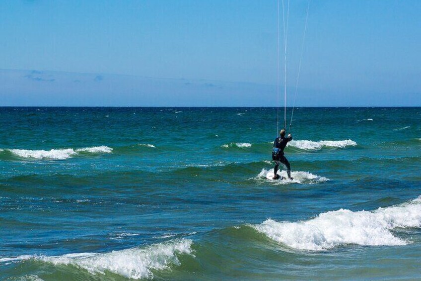 Classic summer conditions along the coast of Jæren, steady winds and calm seas making perfect conditions for beginners