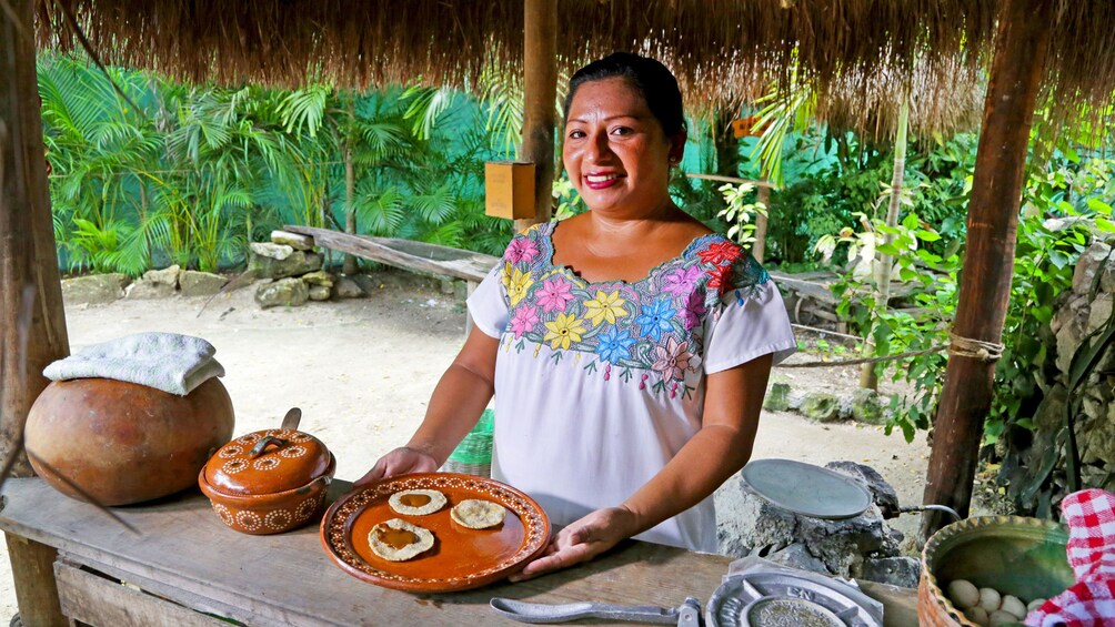 Staff presents tapas in Cozumel