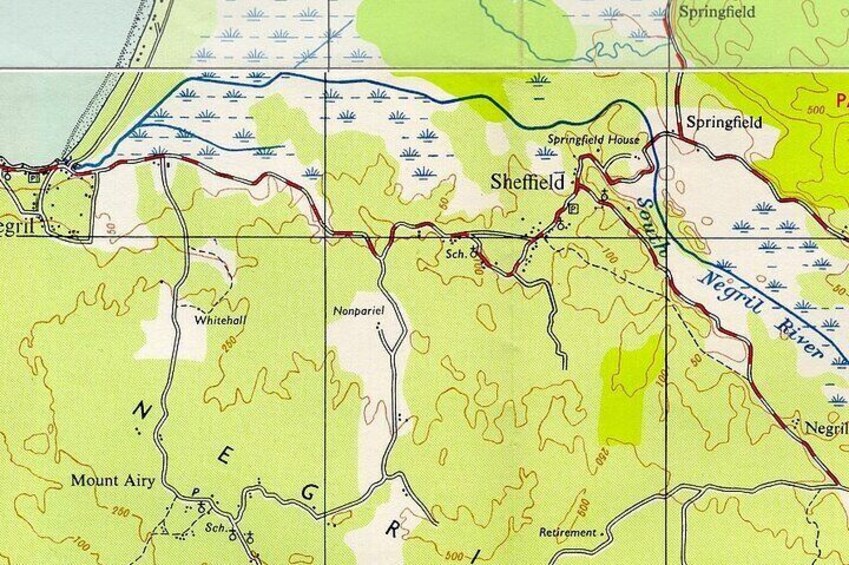 South Negril River Map 