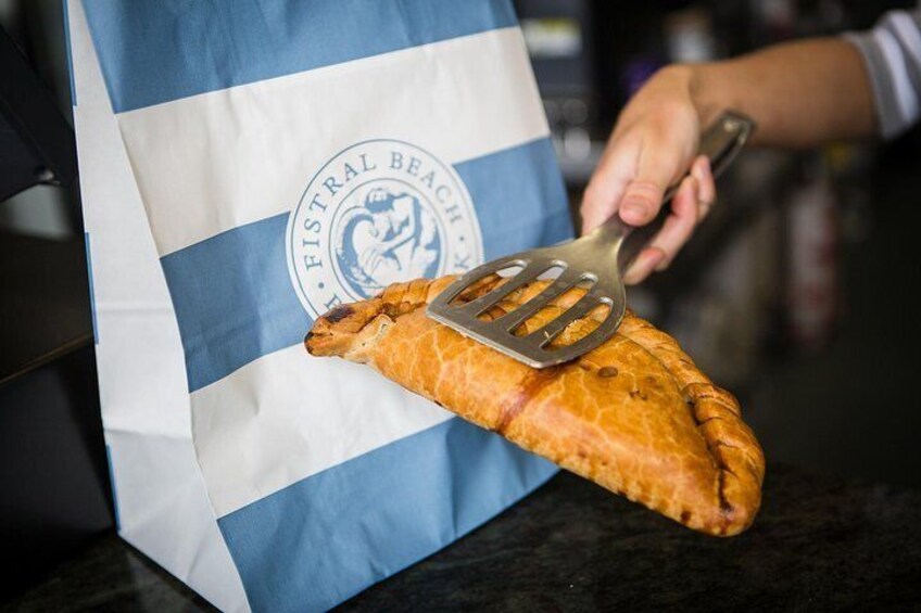 A selection of tasty Cornish pasty's (including vegetarian and vegan options)