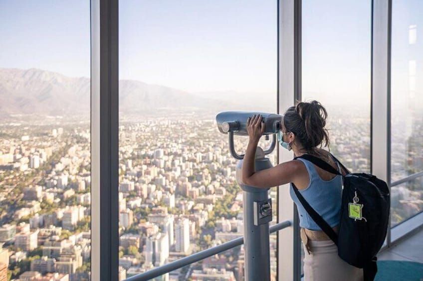 Santiago: Sky Costanera Observatory Skin-the-Line Entry Ticket