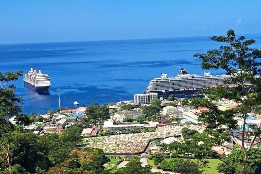 View point of the city of Roseau( Morne Bruce Est.1770)