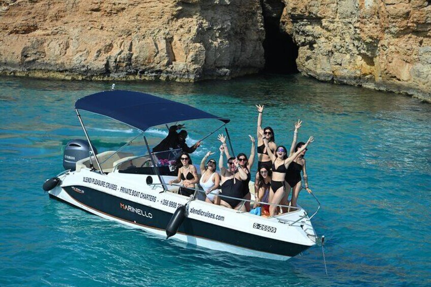 Comino Highlights, Blue/Crystal Lagoon & Caves Private Boat Trip