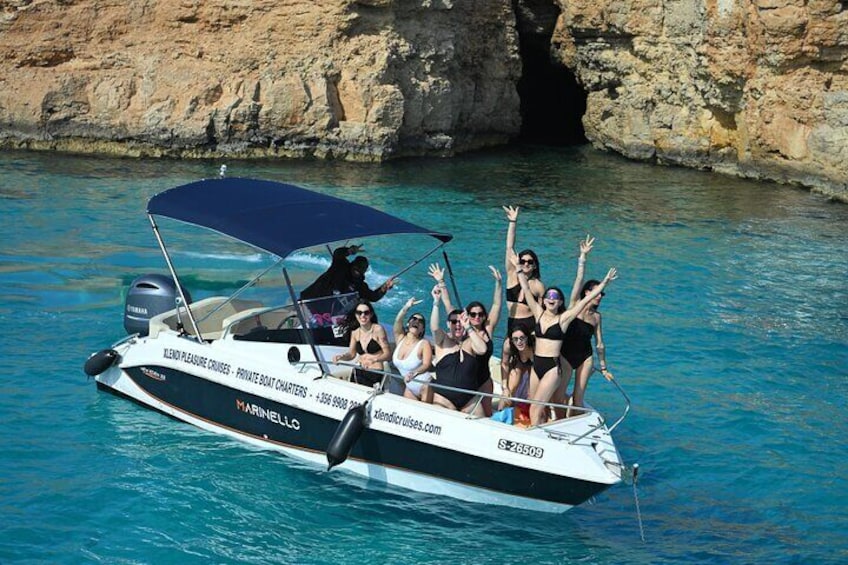 Comino Highlights, Blue/Crystal Lagoon & Caves Private Boat Trip