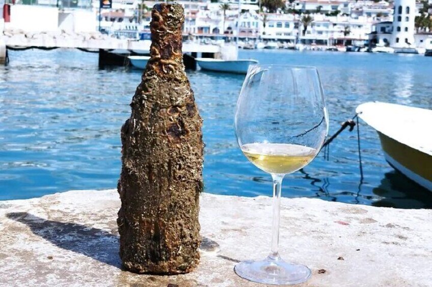 Sailing trip in Sitges walking tour winery visit with tasting