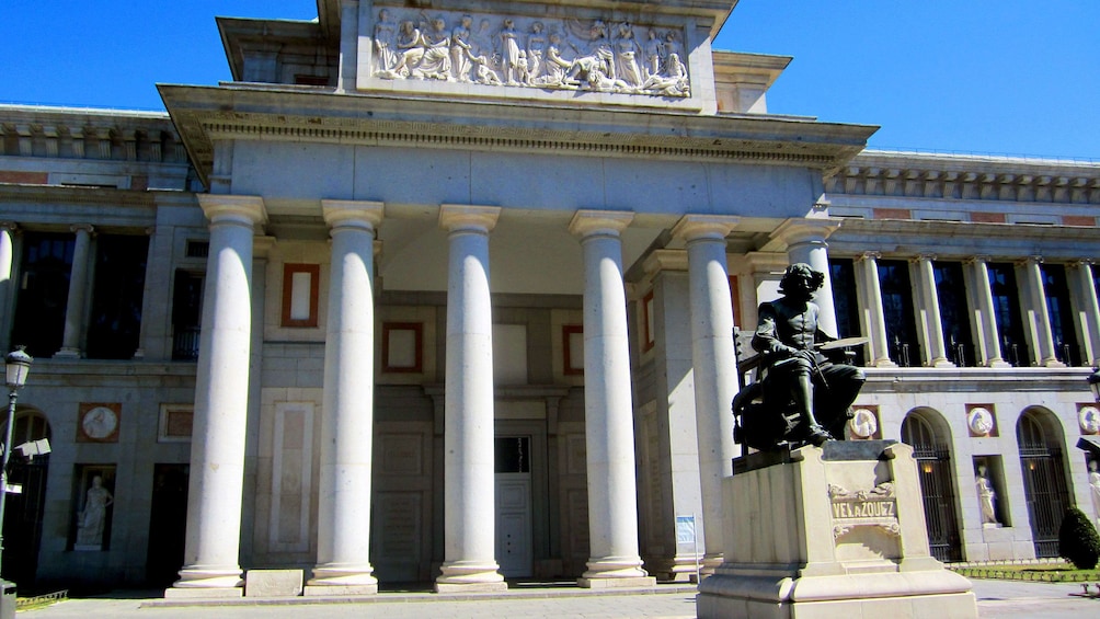 View of the main entrance of Prado museum in Madrid