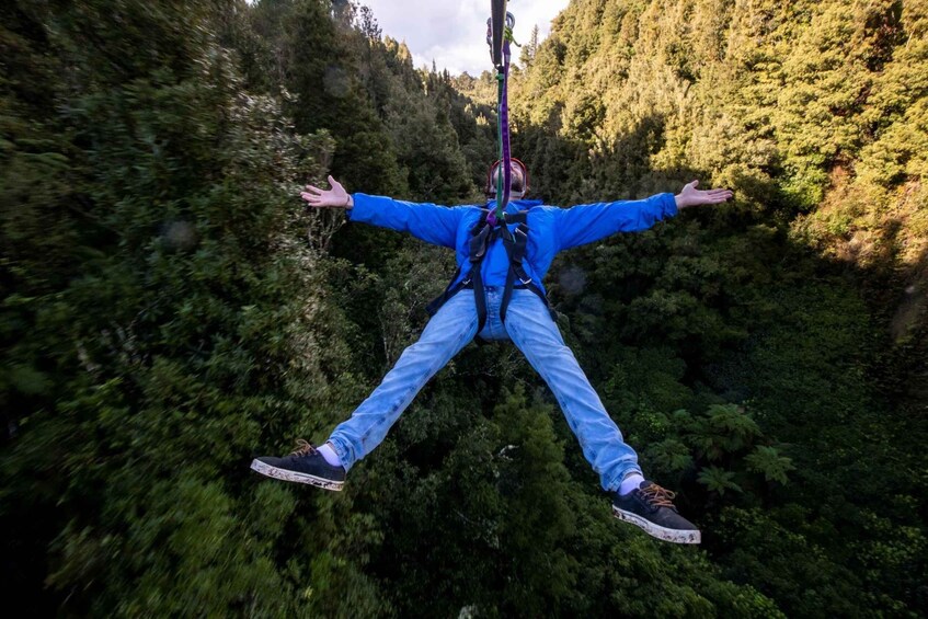 Picture 7 for Activity Rotorua: Ultimate Guided Zipline Tour w/ Volcanic Cliff Walk