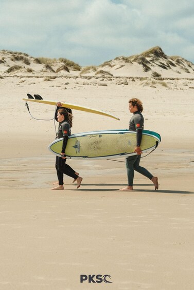 Group Surf Class in Peniche with PKSC