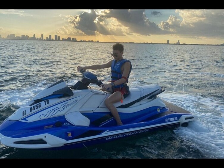 JetSkiing in South Beach Miami with Pontoon Ride