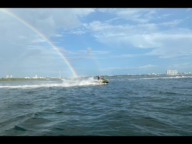 JetSkiing in South Beach Miami with Pontoon Ride