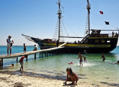 Djerba: day by pirate boat to Flamant Island