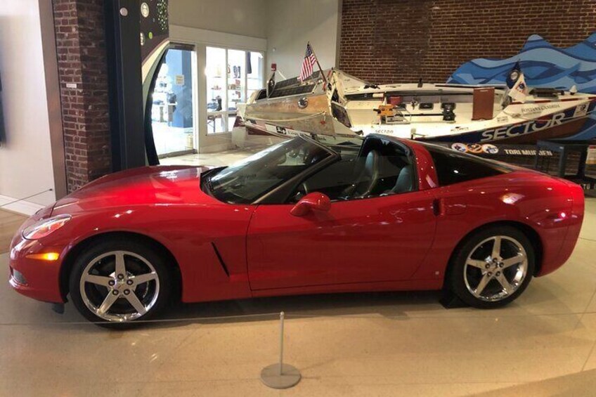 Kentucky is home to the Corvette, so we have a beautiful Corvette at the entrance to the Cool Kentucky exhibit.