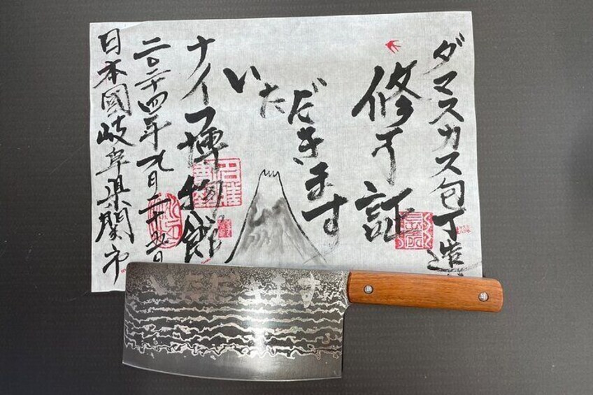 Gifu Samurai Sword Town;Japanese Damascus Knife Making Experience