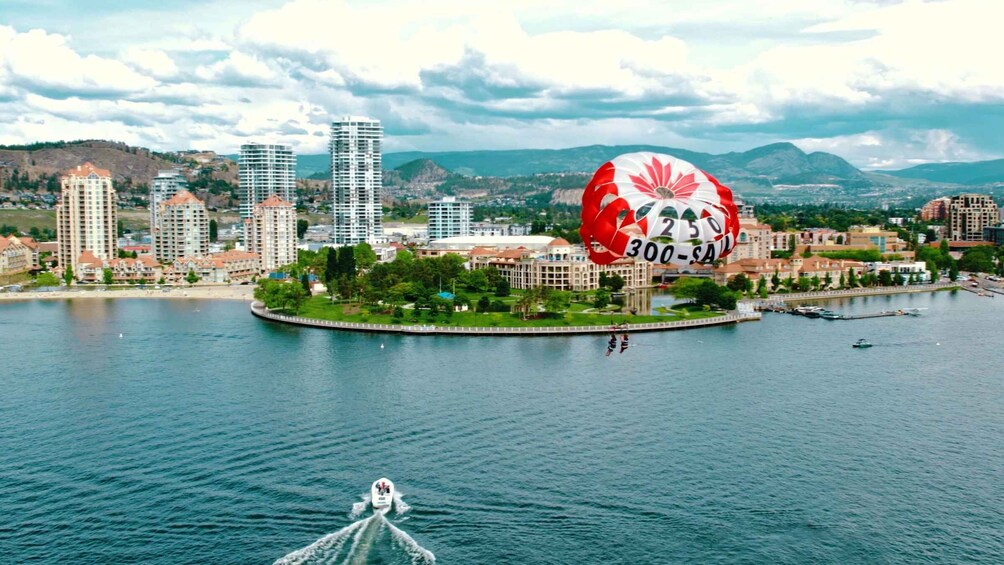 Picture 4 for Activity Kelowna: Early Bird Discount Parasailing Experience