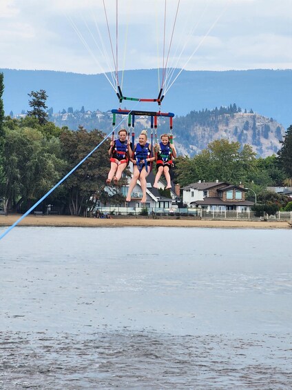 Picture 2 for Activity Kelowna: Early Bird Discount Parasailing Experience