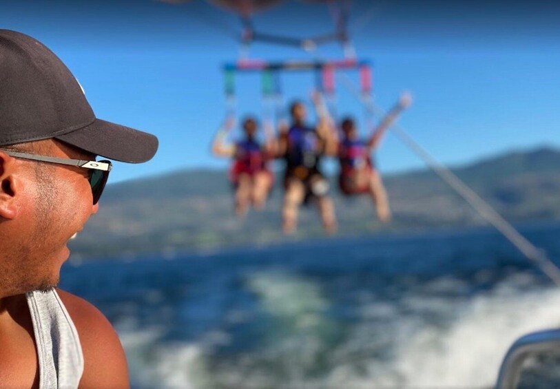 Picture 3 for Activity Kelowna: Early Bird Discount Parasailing Experience