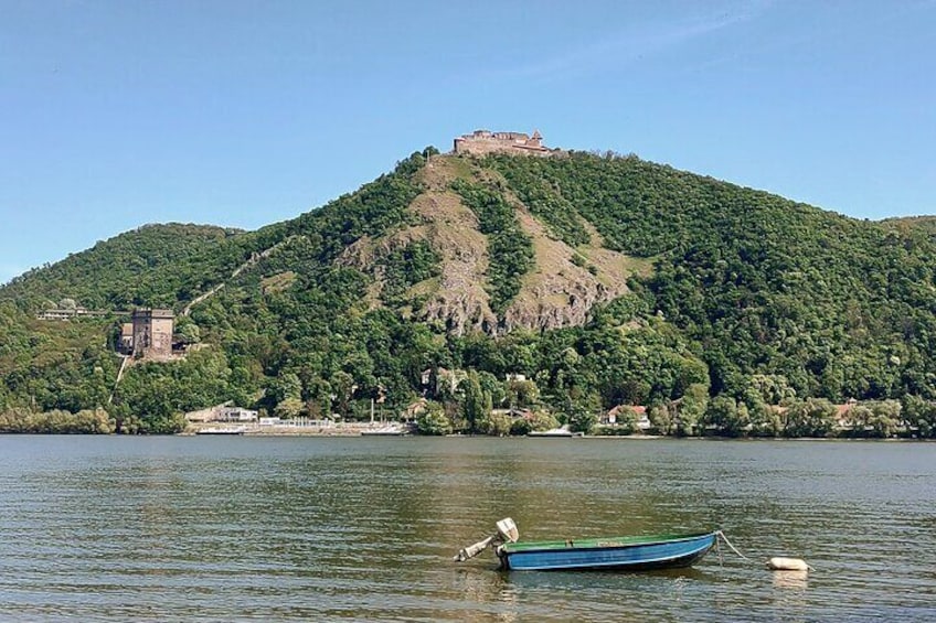 View of Visegrád Castle from the opposite side of the Danube (return trip)